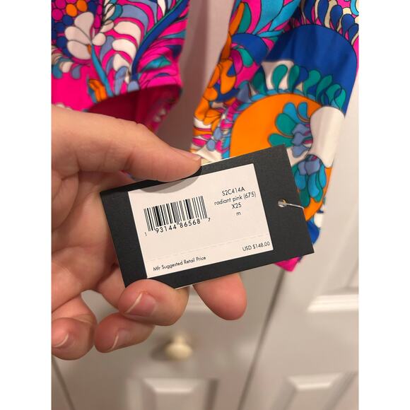 Kate Spade Pink Sea Garden Long Sleeve One Piece Rash Guard Swimsuit Size M NWT - Picture 8 of 8